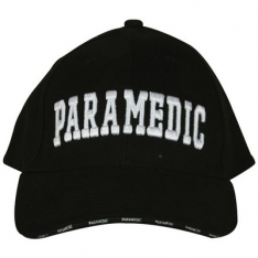 Embroidered Ball Cap - Paramedic - Black