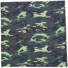 Woodland Camo Cotton Bandanna