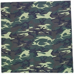 Woodland Camo Cotton Bandanna