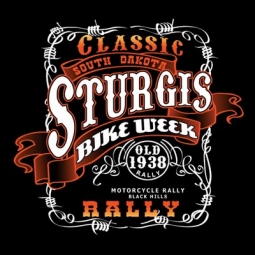 1 Dozen Cotton Bandanna - Sturgis Classic