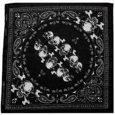 1 Dozen Cotton Bandanna - Skull Row