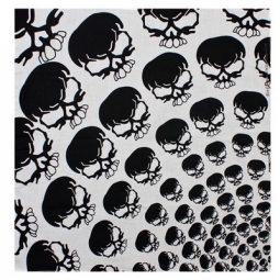 1 Dozen Cotton Bandanna - Skull Spiral