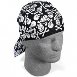 Headwraps - Black & White Skulls