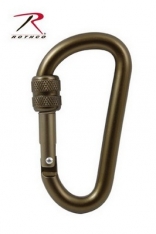 80mm Locking Accessory Carabiner - Coyote