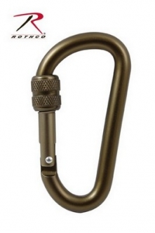 80mm Locking Accessory Carabiner - Coyote