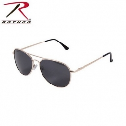 G.I. Type 58mm Gold Frame Polarized Sunglasses w/Smoke Lens