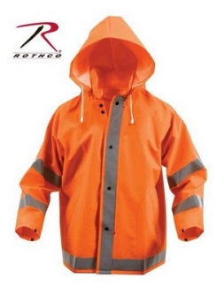 Reflective Rain Jacket - Orange