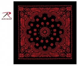 Trainmen Bandana - Black W/Red Print