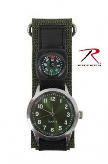 O.D. Military Field Watch With Compass