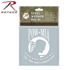 POW/MIA White Vinyl Window Decal