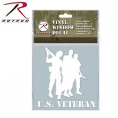 U.S. Veteran White Vinyl Window Decal