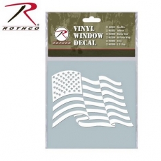 U.S. Flag White Vinyl Window Decal