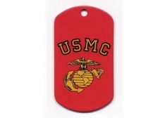 Dog Tag / USMC Globe & Anchor - Red