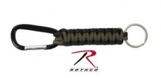 Paracord Keychain W/Carabiner - Od/Black