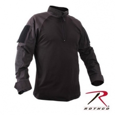 1/4 Zip Combat Shirt - Black